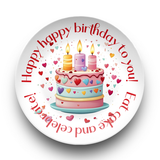 Happy Birthday Eat Cake Plate