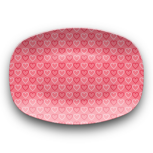 Pink Valentine Hearts Platter