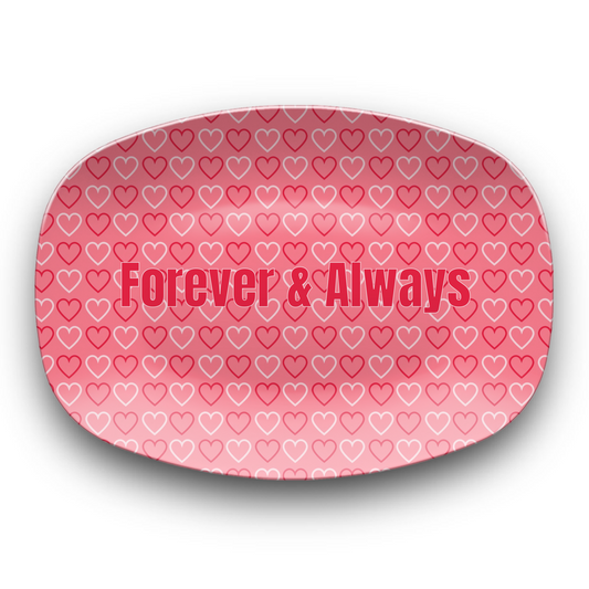 Personalized Pink Valentine Hearts Platter